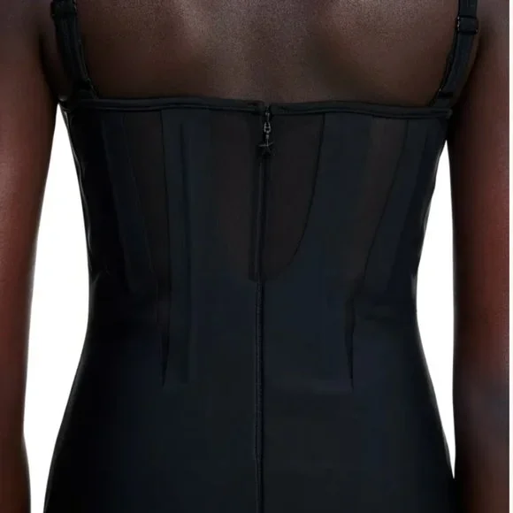 NWT H&M x Mugler Corset-style Mini Dress